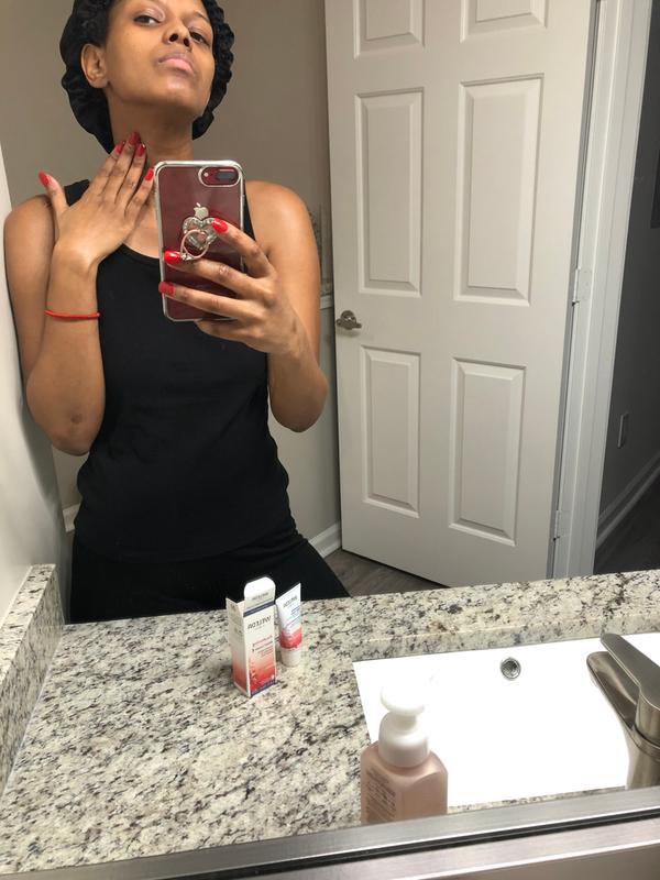 Me applying to my neck area