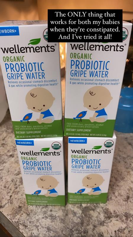 Wellements organic probiotic gripe 2024 water