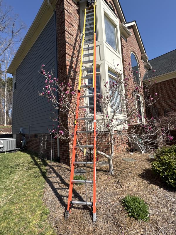 Shop Werner Glidesafe 32-ft Fiberglass Extension Ladder with ...