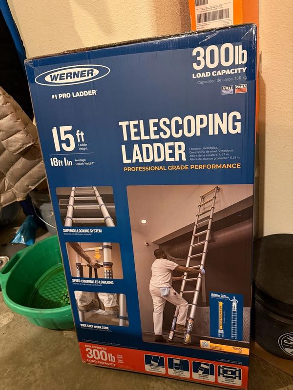 Werner TS1500 15-ft ( 18-ft Reach Height ) Aluminum Type 1A - 300 lbs ...