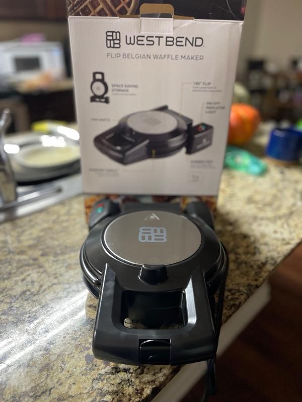 West Bend Flip Belgian Style Waffle Maker, in Black