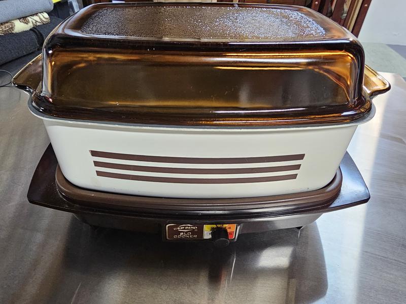 West Bend 5 Quart Oblong Slow Cooker Blue Office Depot