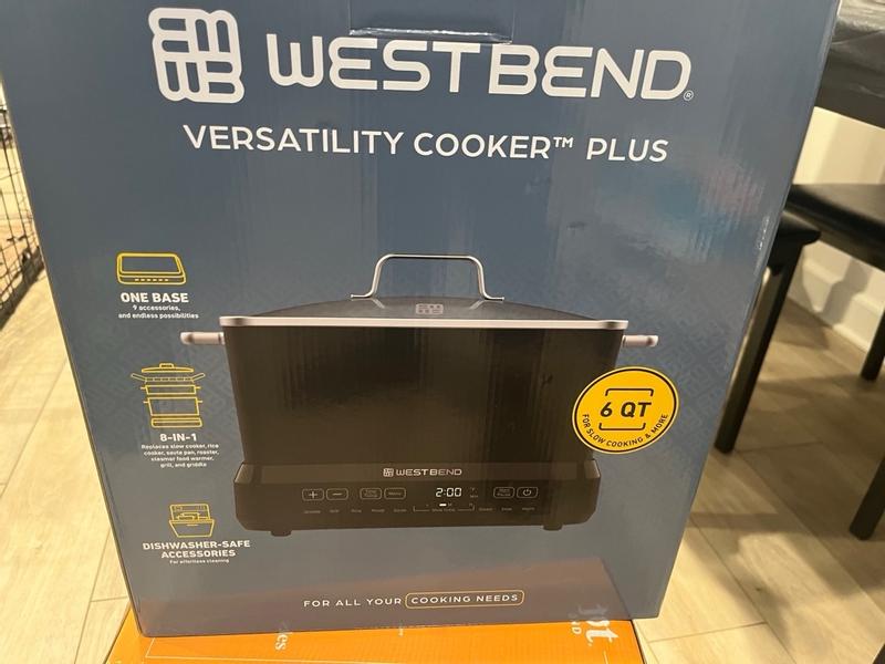 West Bend Versatility Cooker Plus, 6 Qt., in Black (VCWB6QBK13)
