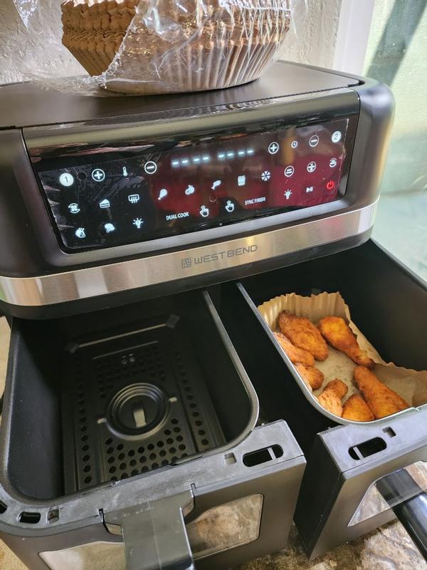 West Bend 10-Qt. Double Up Air Fryer with 15 Presets & Easy-View Windows, Black