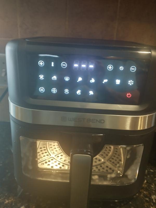 West Bend 7-Quart Air Fryer with Digital Controls View Window - Black 