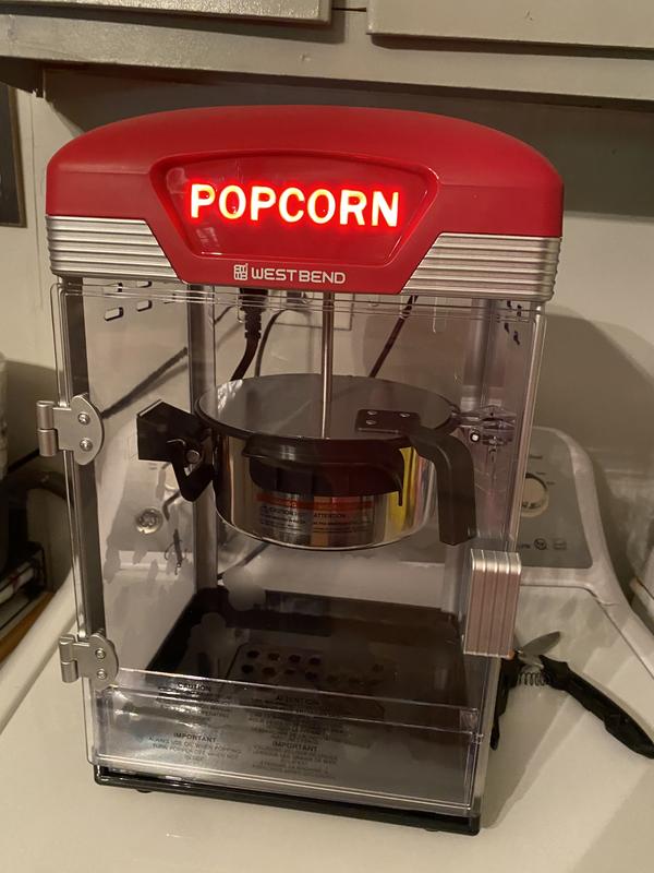 West Bend PC8448RD13 Crazy Hot Popcorn Popper Machine with New Technology &  Longer Butter Tray Healthy Air Popped Snacking with No Oil, 4-Quart, Red  for Sale in Concord, NC - OfferUp