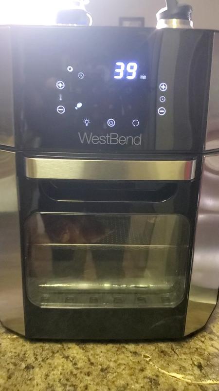 West Bend XL Digital Air Fryer Oven with 10 Presets and 6 Functions, 12.6  Qt Capacity, in Black (AFWB12BK13)