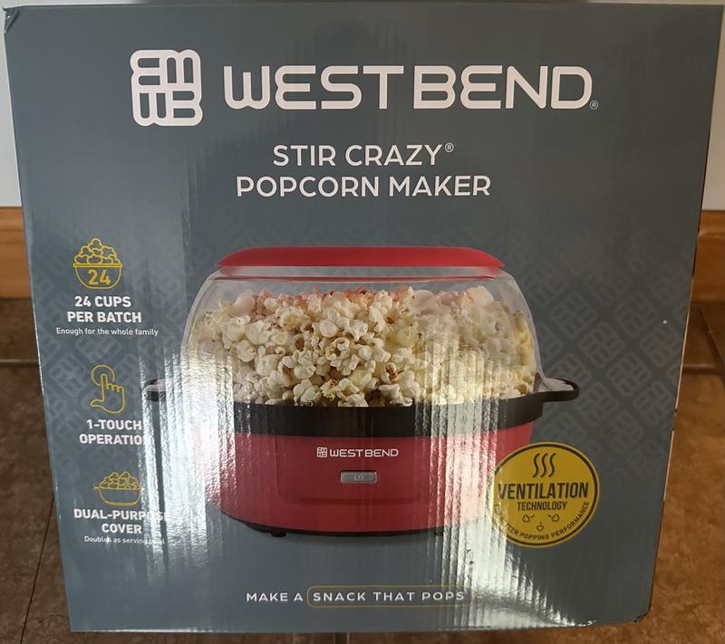 West Bend Stir Crazy Popcorn Maker 10 316 x 11 116 x 12 14 Black