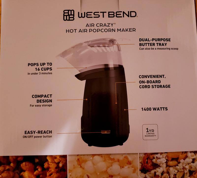 WestBend Air Crazy 4Qt Hot Air Popcorn Machine