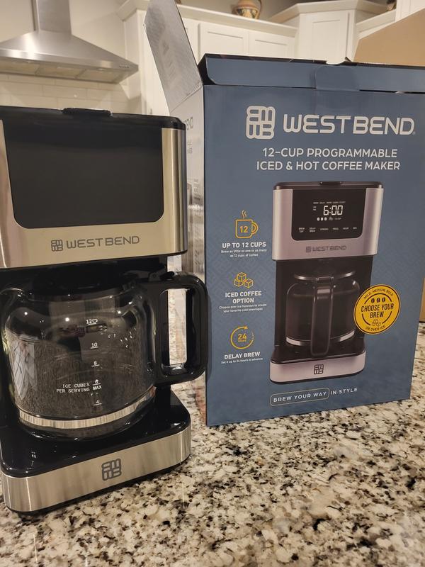 Westbend 12-Cup Touchscreen Hot & Iced Coffee Maker - Stainless Steel