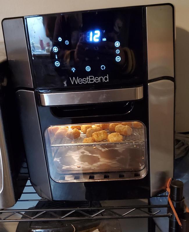  West Bend AFWB12BK13 Electric Air Fryer Oven, Countertop Air  Fryer Rotisserie Combo with 10 Digital Quick Menu Presets, 1700 W, 12.6 Qt,  Black : Home & Kitchen