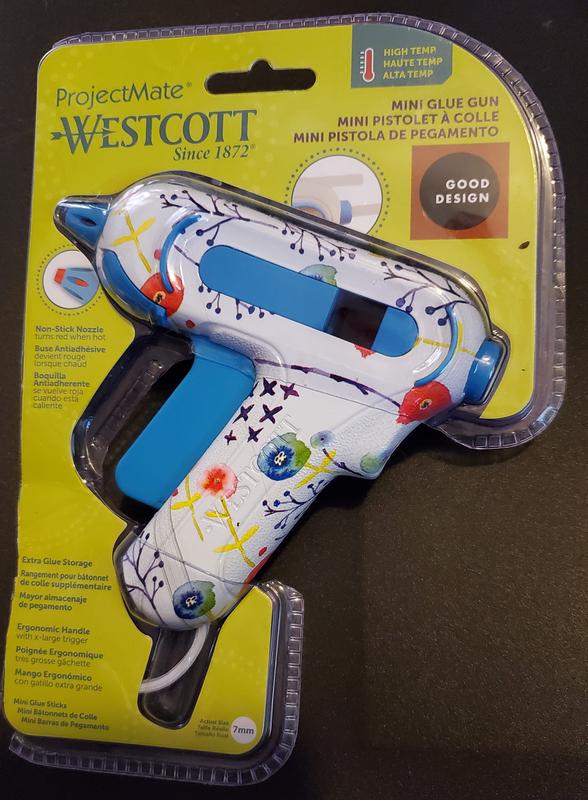 Westcott Premium Mini Hot Glue Gun, High-Temp, White, 1-Count