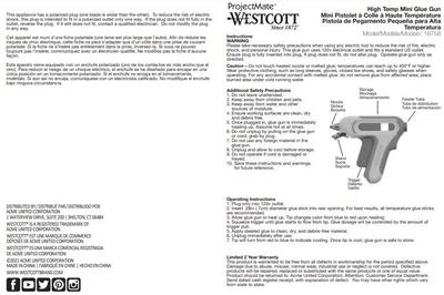 Westcott Hi-Temp Mini Glue Gun, for Craft, Agate/Mineral, 1-Count