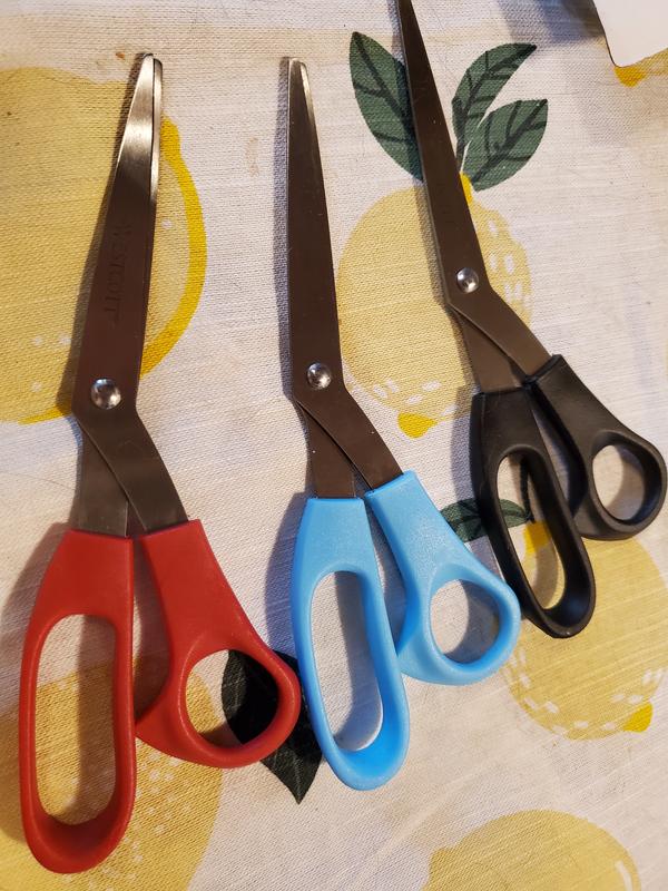 Westcott - Westcott All Purpose Value Scissors, 8 Straight, 3 Pack,  Assorted Colors (13404)