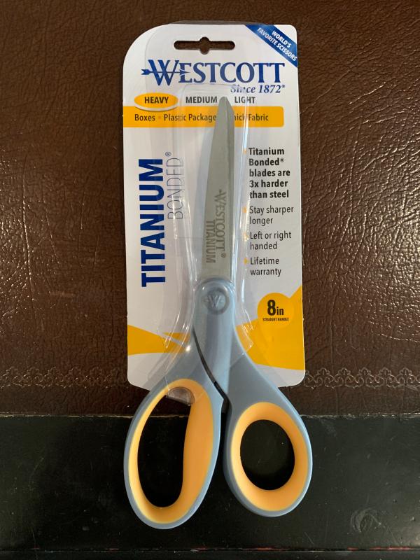 Westcott 8 Straight Titanium Bonded Non-Stick Scissors with Adjustable  Glide Feature, 3 Pack
