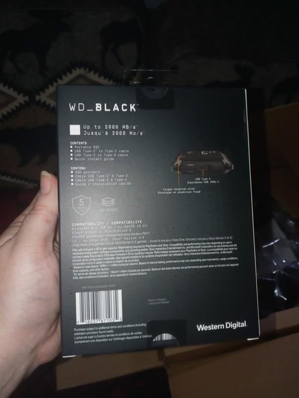 Wd Black P50 Gaming Drive External Solid State Drive Ssd Ps4 Xbox Pc Mac Western Digital Western Digital