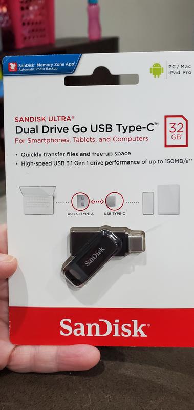 SanDisk Ultra Dual Drive 32GB 2-in-1 USB 3.1 & Type-C Flash Drive