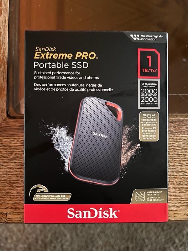 SanDisk Extreme PRO 1TB SSD USB 3.2 Gen 2x2 Type C External Solid State  Drive - Micro Center