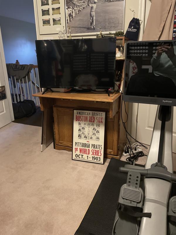 As you can see, I set it up in front of my rowing machine so I can watch all my shows, streaming, etc..