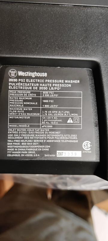 Power washer I am using