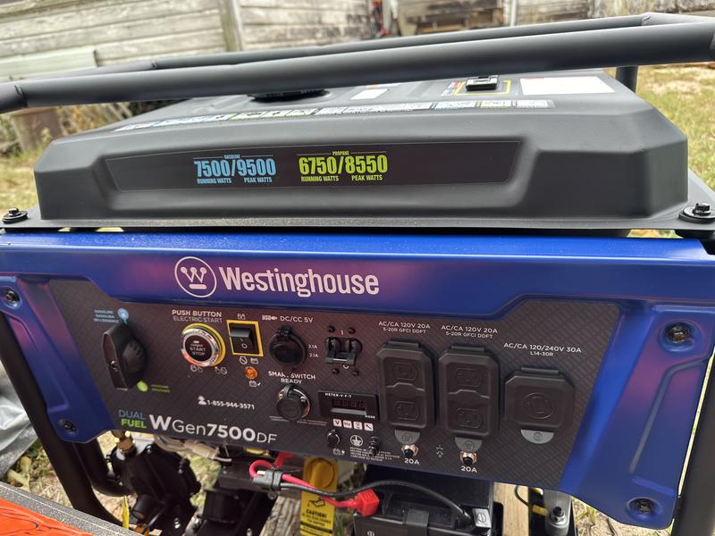 Westinghouse WGEN7500DF WGen7500DF - 7500 Watt Electric Start Dual