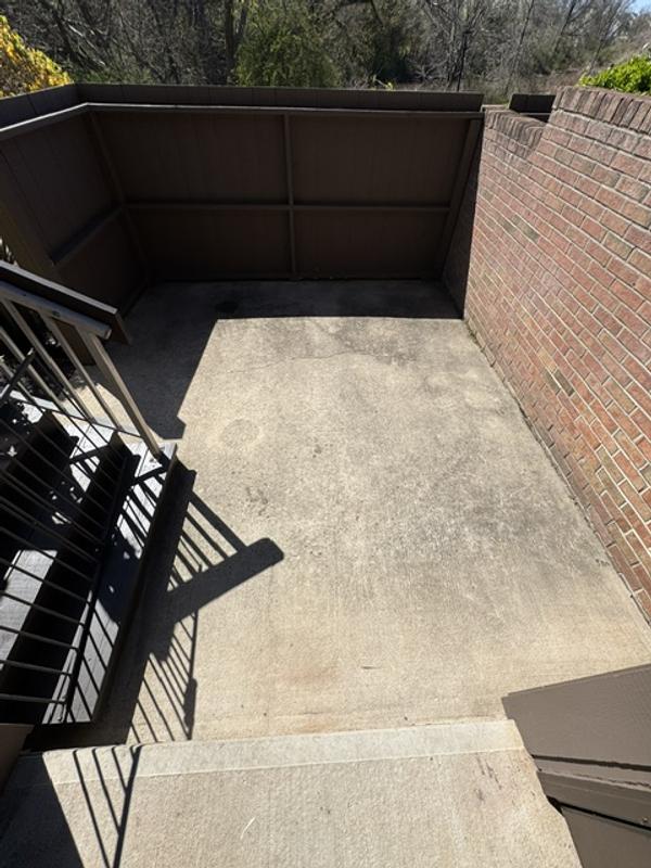 before and after using the pressure washer