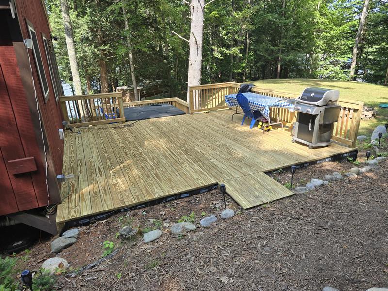 Larger of the two decks - pressure washing complete.
