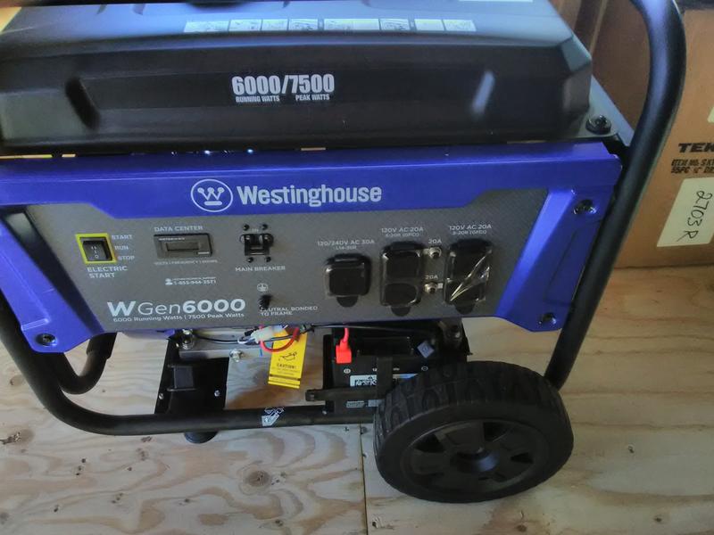 Westinghouse WGen6000 Portable Generator with Electric Start - 6000 Rated Watts & 7500 Peak Watts - Gas Powered - CARB Compliant Westinghouse WGen6000 Portable Generator with Electric Start - 6000 Rated Watts & 7500 Peak Watts - Gas Powered - CARB Compliant
