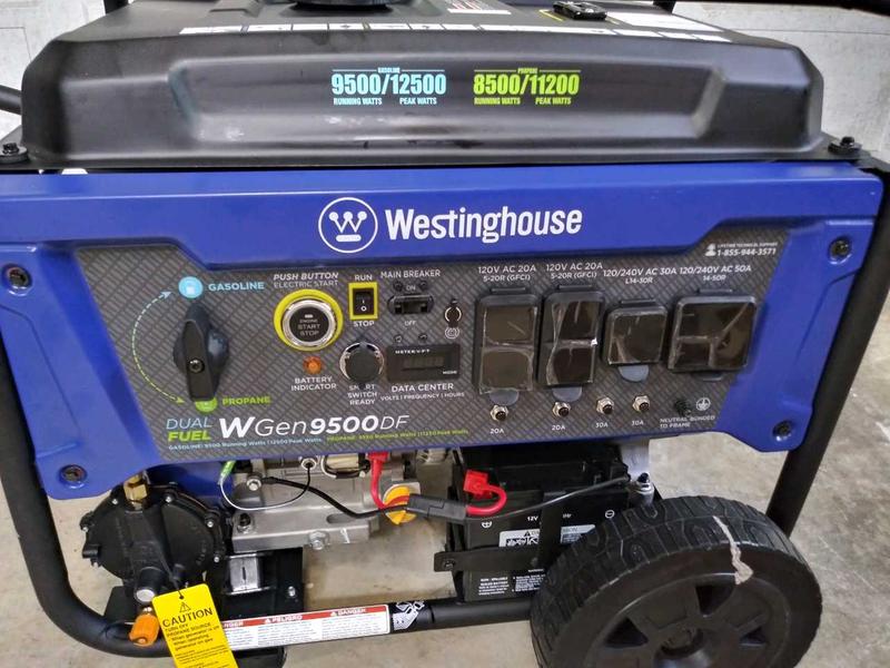 Westinghouse Wgen9500df Generator Dual Fuel Westinghouse Outdoor Equipment