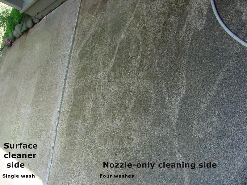 Cleaning on the left was with a single pass of the surface cleaner. The one on the right was four cleanings.