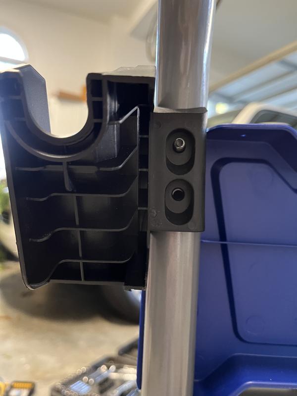 Missing top bolt and washer.