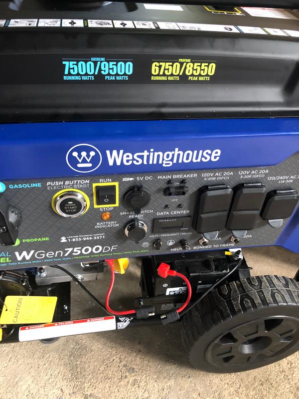 Westinghouse WGen7500 - 7500 Watt Electric Start Portable