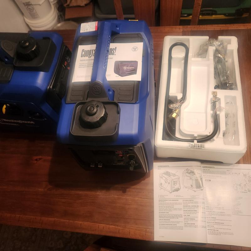 After adding included stroke motor oil.