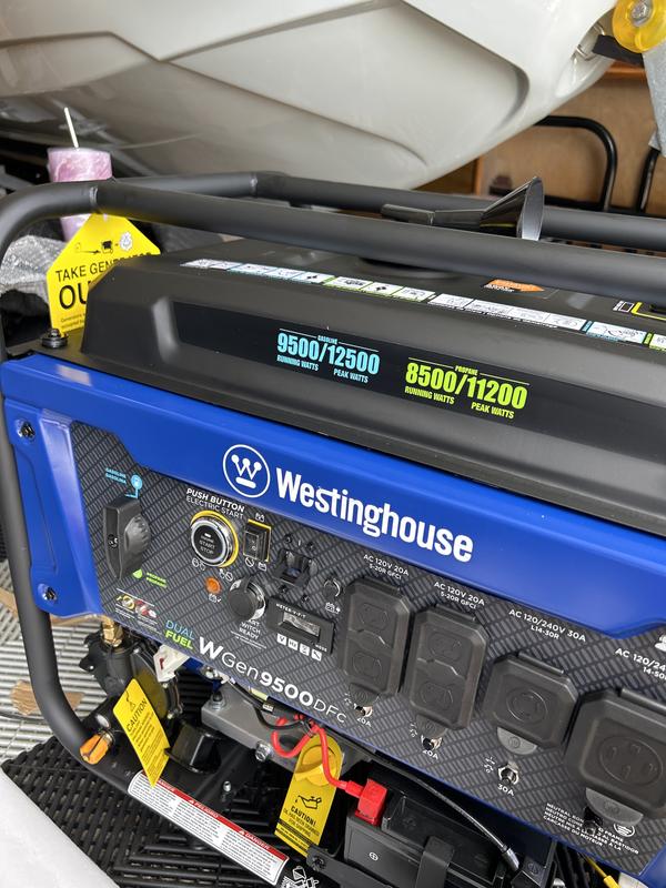 Westinghouse WGen9500DFc - Dual Fuel with CO Sensor