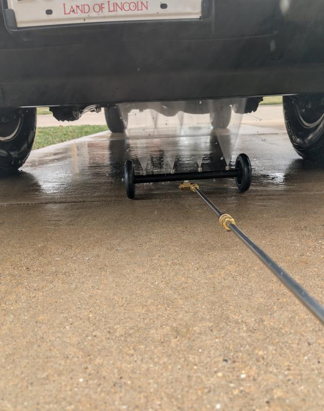 undercarriage sprayer in action