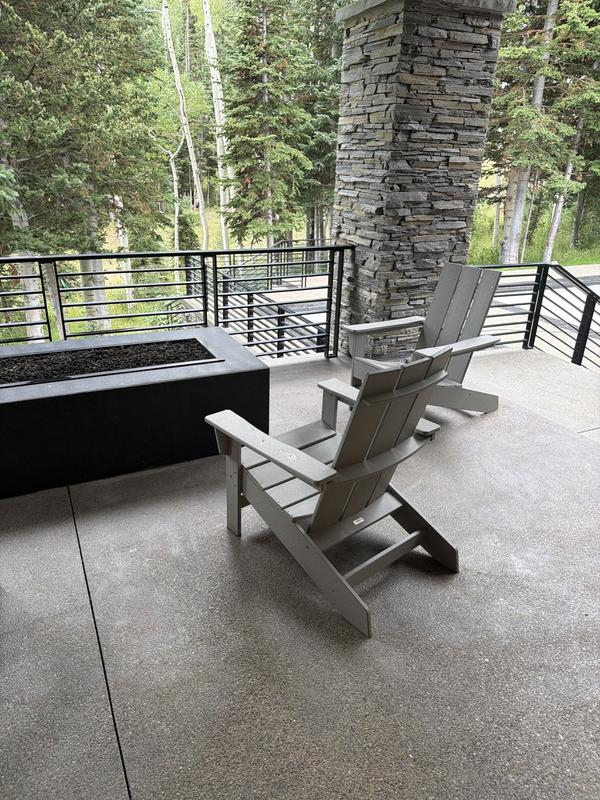 My super clean patio, cheers, and fire pit