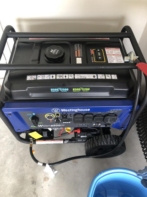 Westinghouse WGen9500DFc Dual Fuel With CO Sensor, 55 OFF