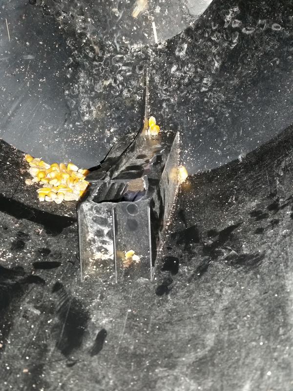 Legs breaking through drum