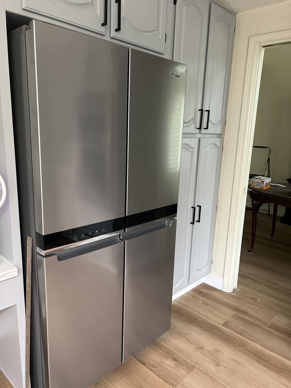 Whirlpool 36 in. 19.4 cu. ft. 4-Door French Door Refrigerator in  Fingerprint Resistant Stainless Steel, Counter Depth WRQA59CNKZ - The Home  Depot