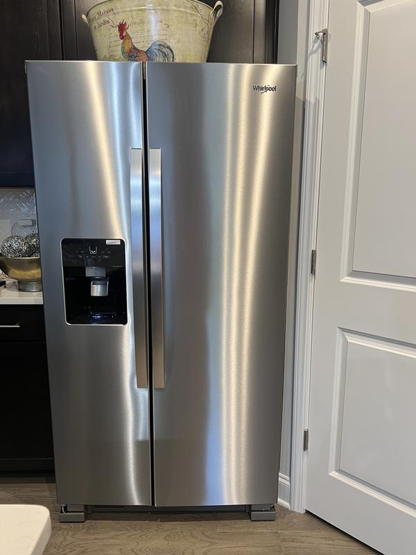 Have a question about Whirlpool 24.6 cu. ft. Side by Side Refrigerator in Fingerprint Resistant Stainless Steel Pg 5 The Home Depot