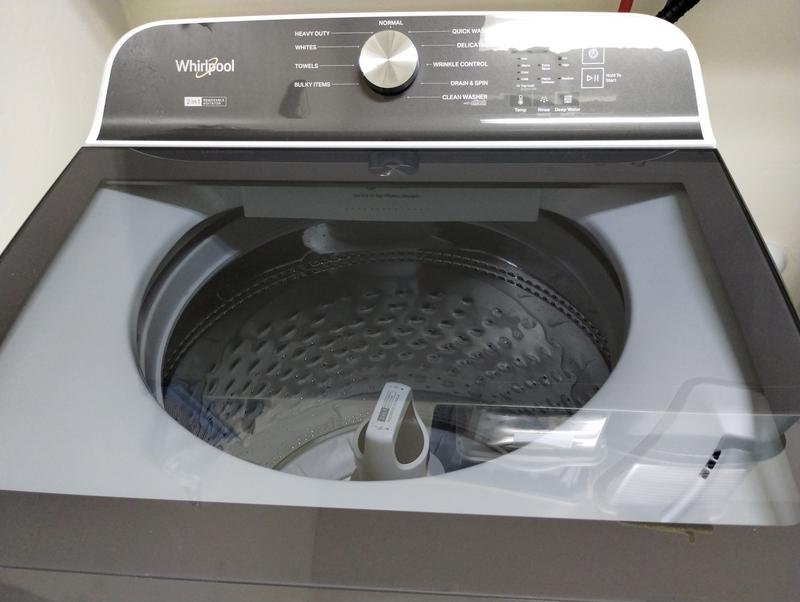 Whirlpool Top Load Laundry Pair with WTW6157PB 27-inch High
