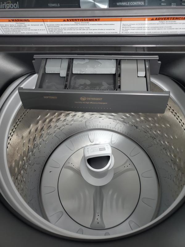 Whirlpool Top Load Laundry Pair with WTW6157PB 27-inch High