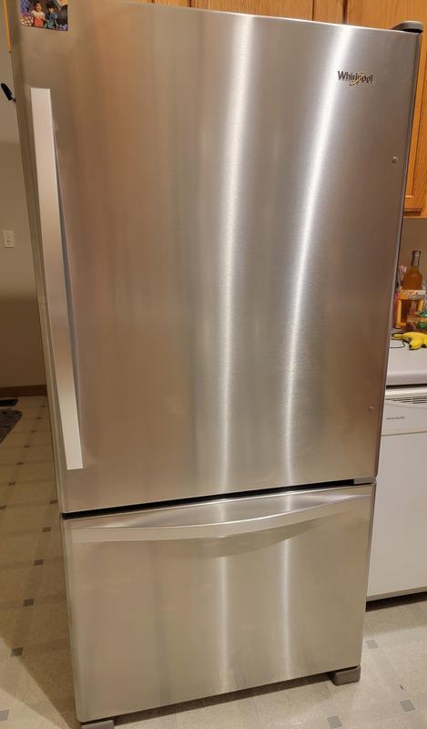 Whirlpool WRB322DMBB Bottom Freezer Refrigerator review: Buy this bottom  freezer fridge for the cooling power - CNET