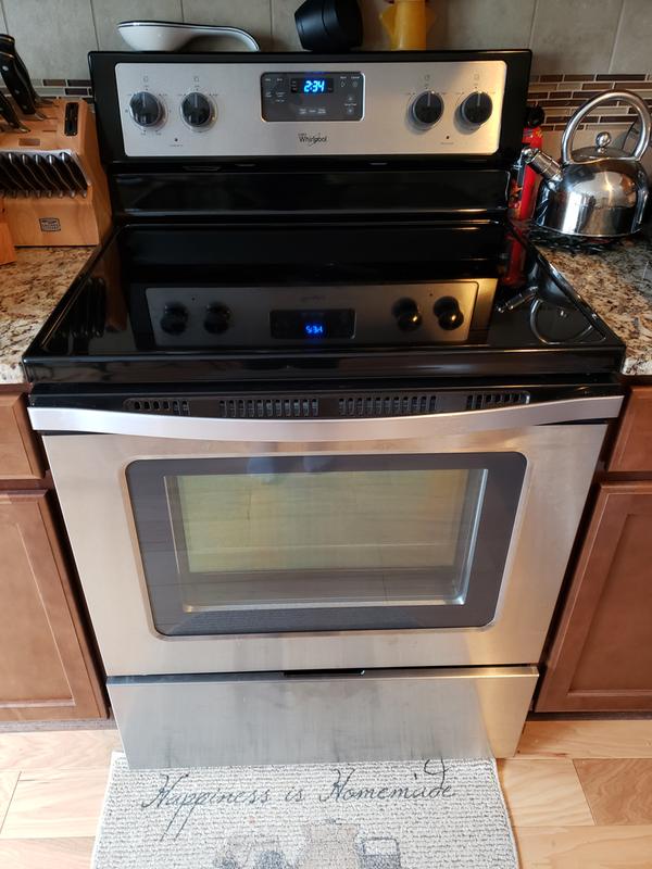 Whirlpool WFE500M4HS 24-Inch Freestanding Electric Range with Upswept