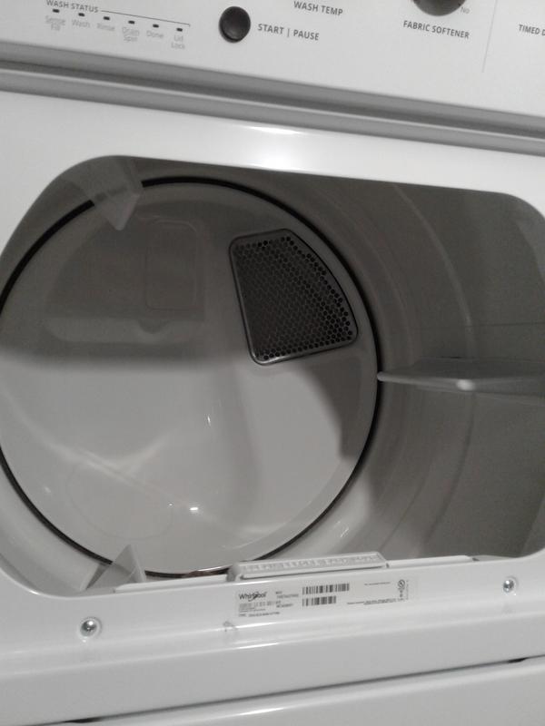 Whirlpool 3.5 cu. ft. Stacked Washer and Electric Dryer with 9-Wash Cycles  and Auto Dry in White WETLV27HW - The Home Depot