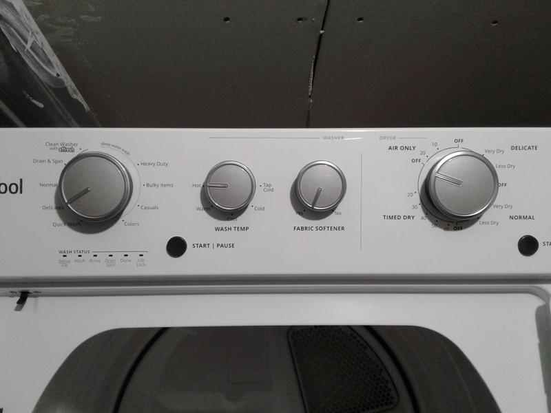 Whirlpool 3.5 cu. ft. Stacked Washer and Electric Dryer with 9-Wash Cycles  and Auto Dry in White WETLV27HW - The Home Depot