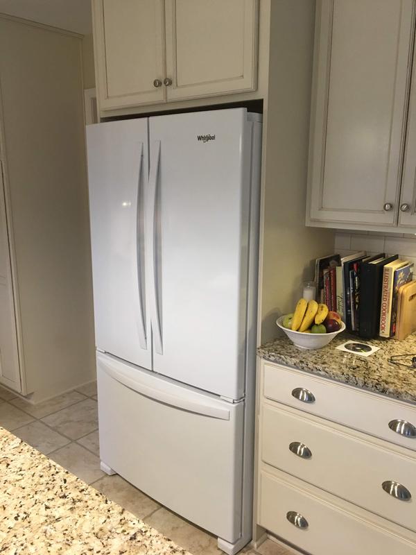 White 36 Inch Wide Counter Depth French Door Refrigerator 20 Cu