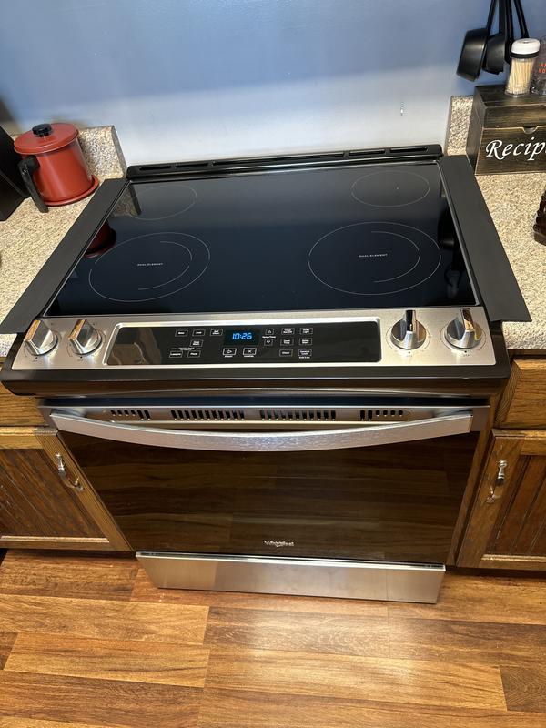 Whirlpool 30-in Glass Top 4 Burners 4.8-cu ft Self-Cleaning Slide