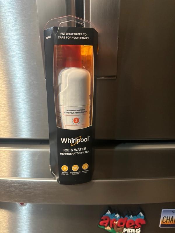 Everydrop By Whirlpool Filtro Para Refrigerador De Hielo Y Agua 2, EDR2RXD1, Paquete Individual + Limpiador De Lavadora Affresh, Suministro Para 6 Meses