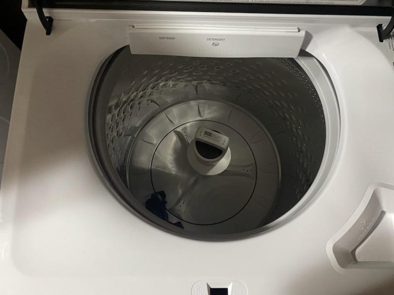 Whirlpool Top Load Laundry Pair with WTW6157PB 27-inch High